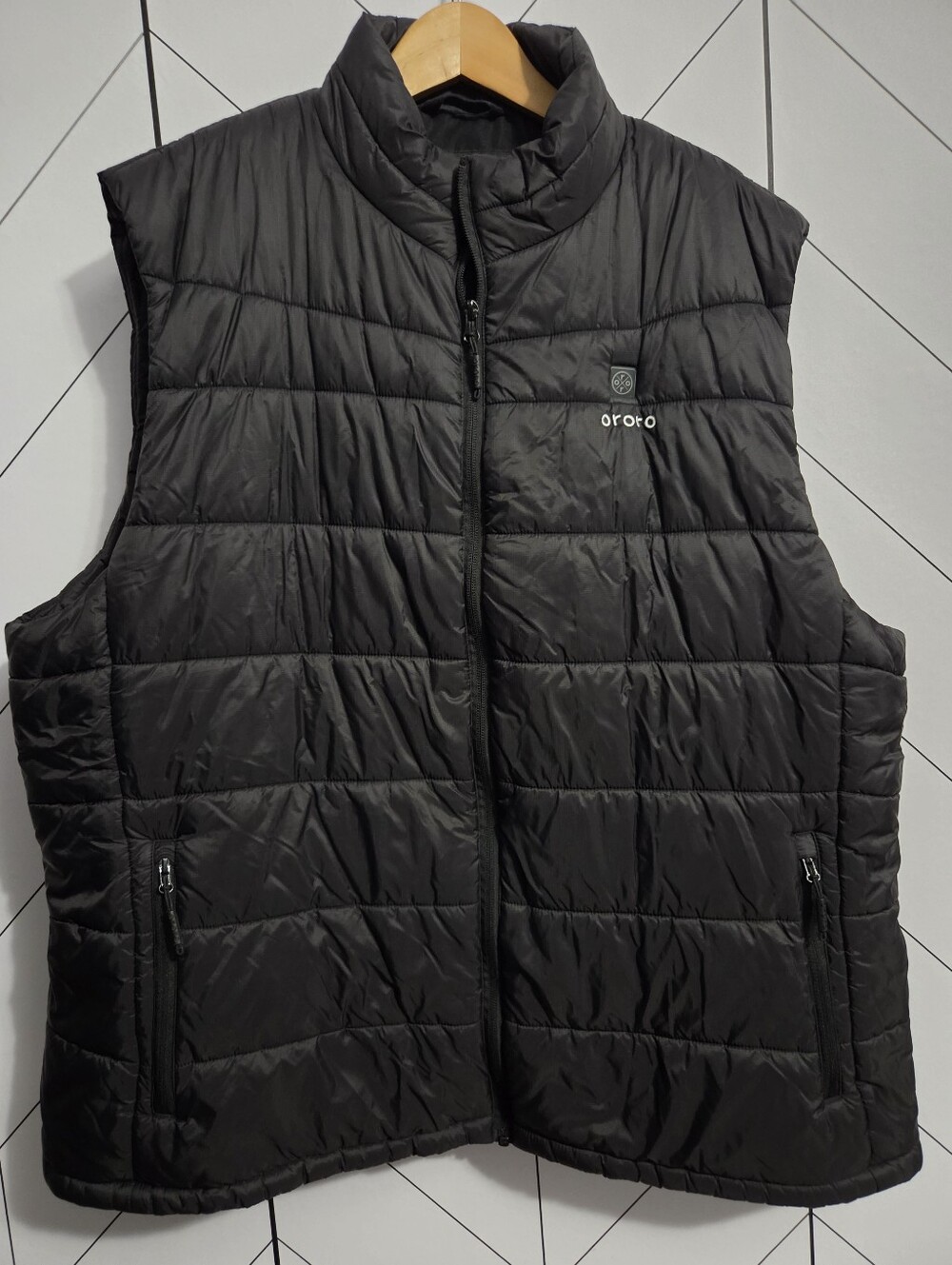 Ororo Heated Classic Puffer Vest in Black, Men's 3XL (NO BATTERY)